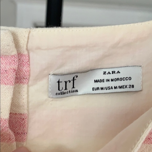 Zara pink and white button back top - Picture 3 of 3